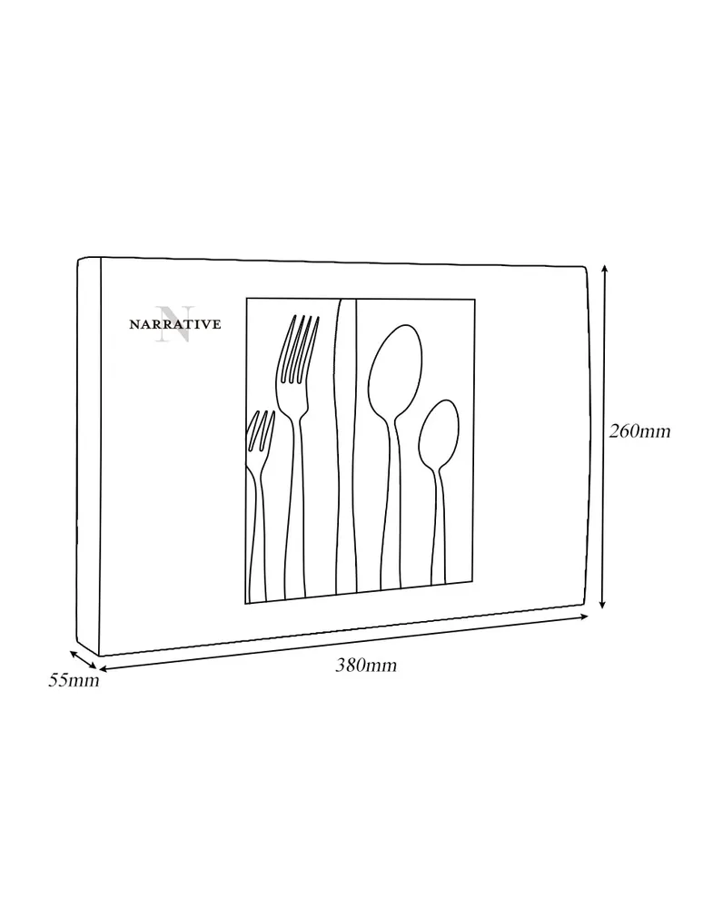Set cubiertos N Narrative de acero inoxidable