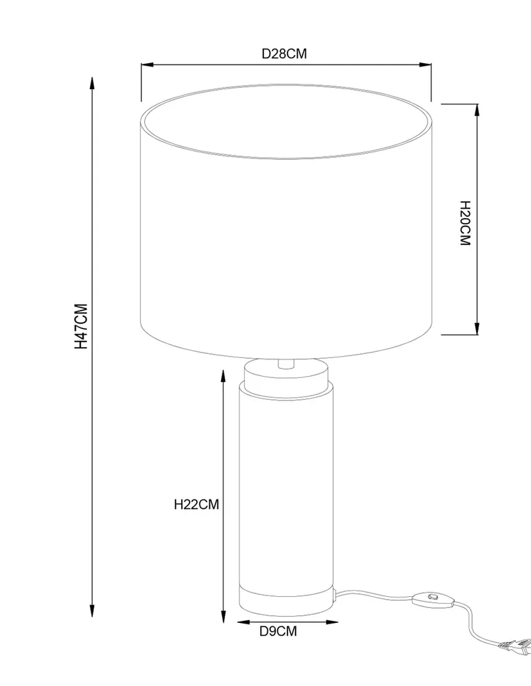 Lámpara de mesa Haus Guardián de tela