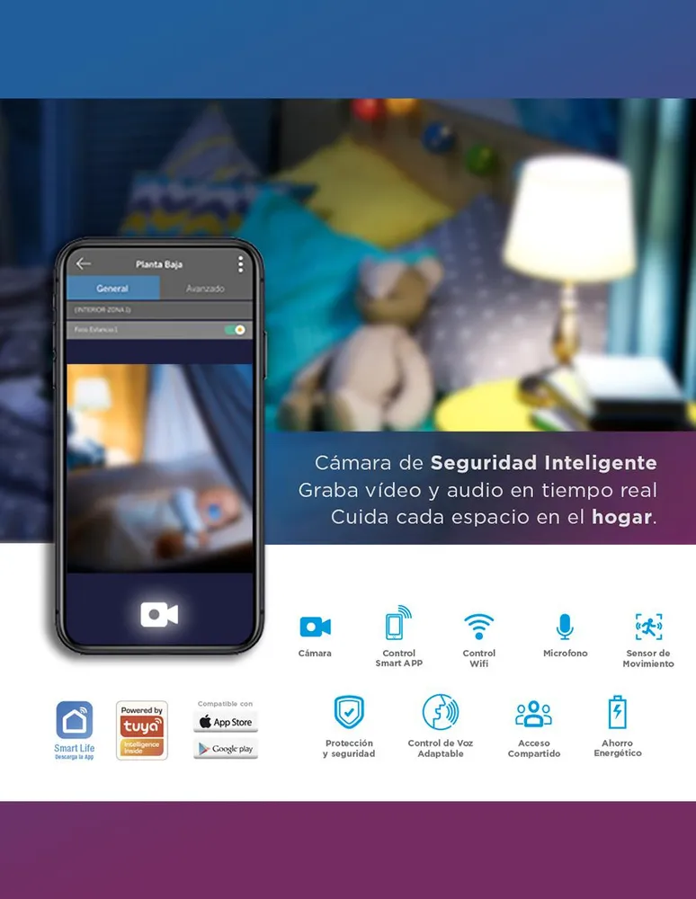 Cámara de seguridad Lumiméxico interiores Wi-fi