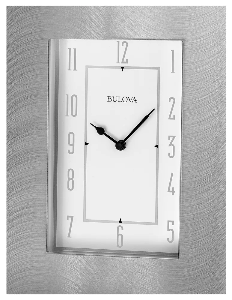 Reloj y Portarretrato de mesa Bulova de madera