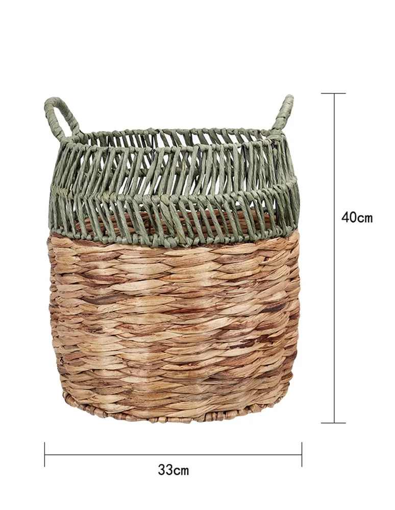 Cesto para ropa Rounded Weave de jacinto de agua