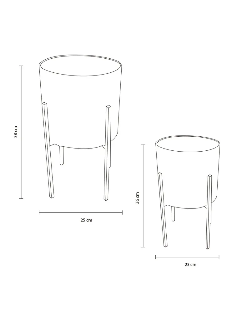 Set de macetas GAF Segovia de metal