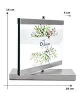 Portarretrato múltiple Quadrum Sides de metal para 2 fotos