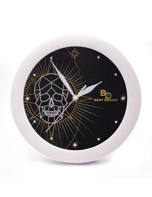 Reloj de pared Best Desing Calavera Cosmos vidrio y plástico