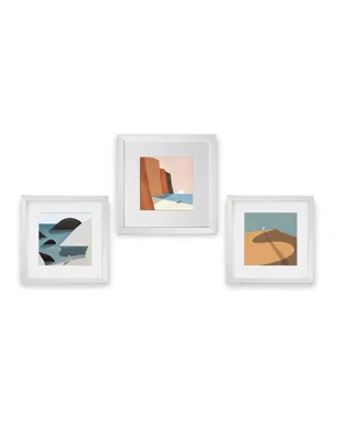 Set de 3 marcos fotográficos de poliestireno Paspartú Frames