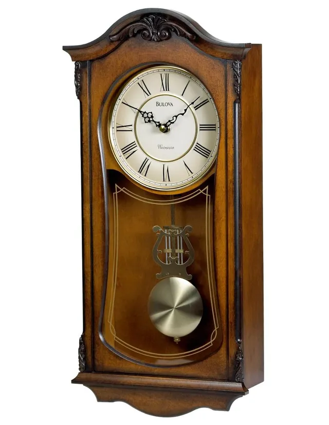 Reloj Bulova Clocks De Pared Vintage Con Pendulo C3381 Full