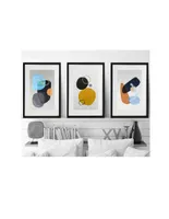 Set de 3 Cuadros decorativos enmarcados pinturas de Lune Art Gallery elaboradas a mano para decorar recámara sala o cualquier espacio Colección Abstractos