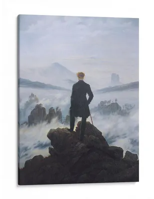 Cuadro Canvas Lab impreso en lienzo el caminante sobre mar de nubes Caspar David Friedrich