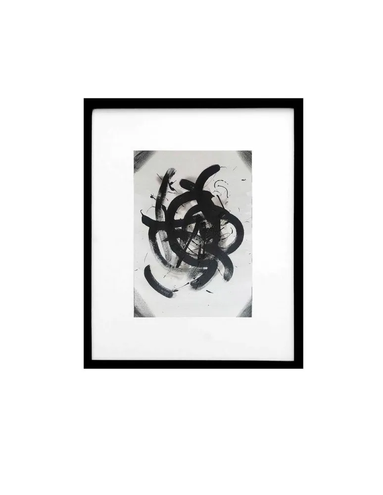 Set de 2 pinturas únicas enmarcadas Lune Art Gallery Colección Black & White Minimalista