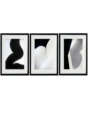 Set de 3 cuadros decorativos enmarcados pinturas Lune Art Gallery de la Colección Abstractos