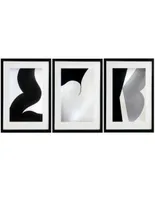 Set de 3 cuadros decorativos enmarcados pinturas Lune Art Gallery de la Colección Abstractos