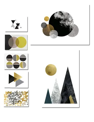 Set litografías Lienzo By Suma Moon & Sun