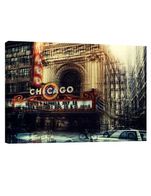 Cuadro decorativo Pixelarte Teatro Chicago Vintage