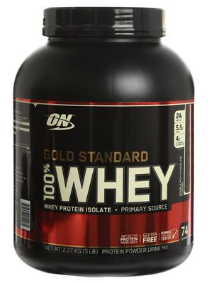 Suplemento alimenticio Optimum Nutrition Gold Standard Whey doble chocolate 2.27 kg