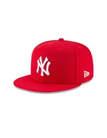 Gorra visera plana cerrada New Era Performance MLB York Yankees adulto