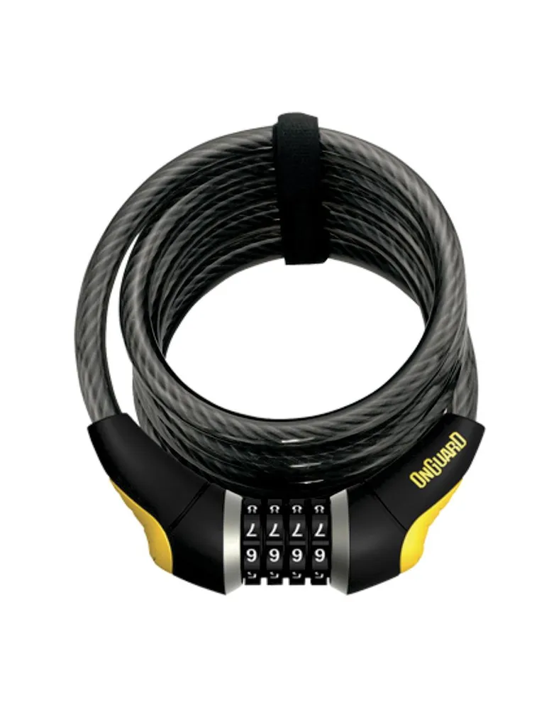 Candado para bicicleta con cable en espiral combinado 185 cm On Guard Doberman 8031