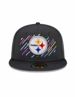 Gorra visera plana cerrada New Era Steelers para hombre