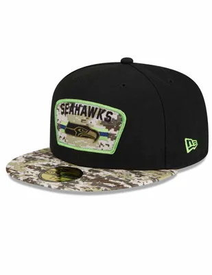 Gorra visera plana cerrada New Era Seattle Seahawks para hombre