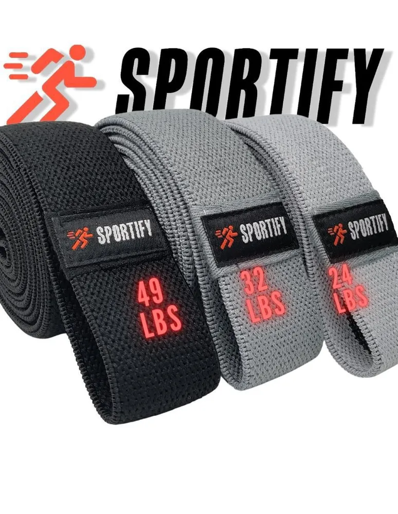 Bandas de Resistencia Sportify Tela Grises