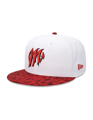 Gorra visera plana cerrada New Era Game Caps México Diablos para hombre