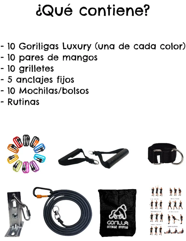 Kit de resistencia Gorilla fitness luxury