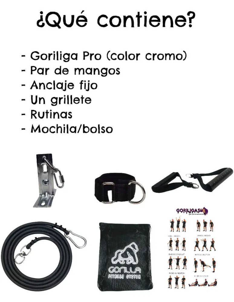 Set de ligas de resistencia Gorilla Fitness Pro Gym