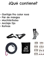 Set de ligas de resistencia Gorilla Fitness pro special pink