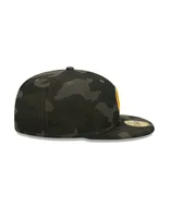 Gorra visera plana cerrada New Era M 5950 Camo D3 NBA Warriors unisex adulto