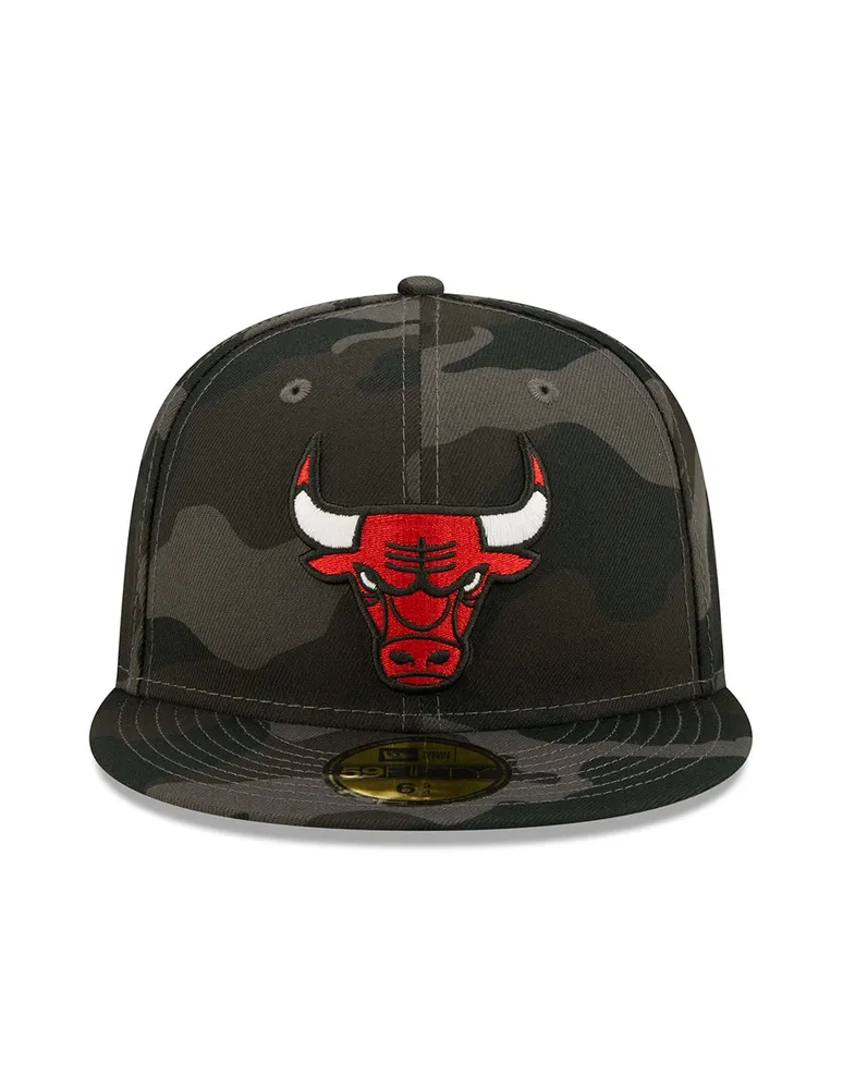 Gorra visera plana cerrada New Era M 5950 Camo D3 NBA Bulls unisex