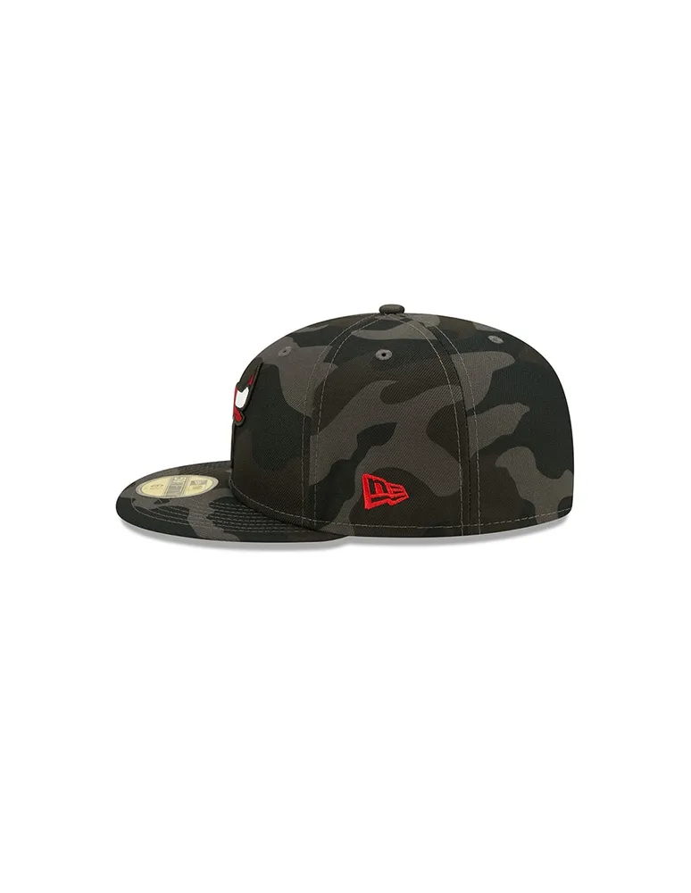 Gorra visera plana cerrada New Era M 5950 Camo D3 NBA Bulls unisex