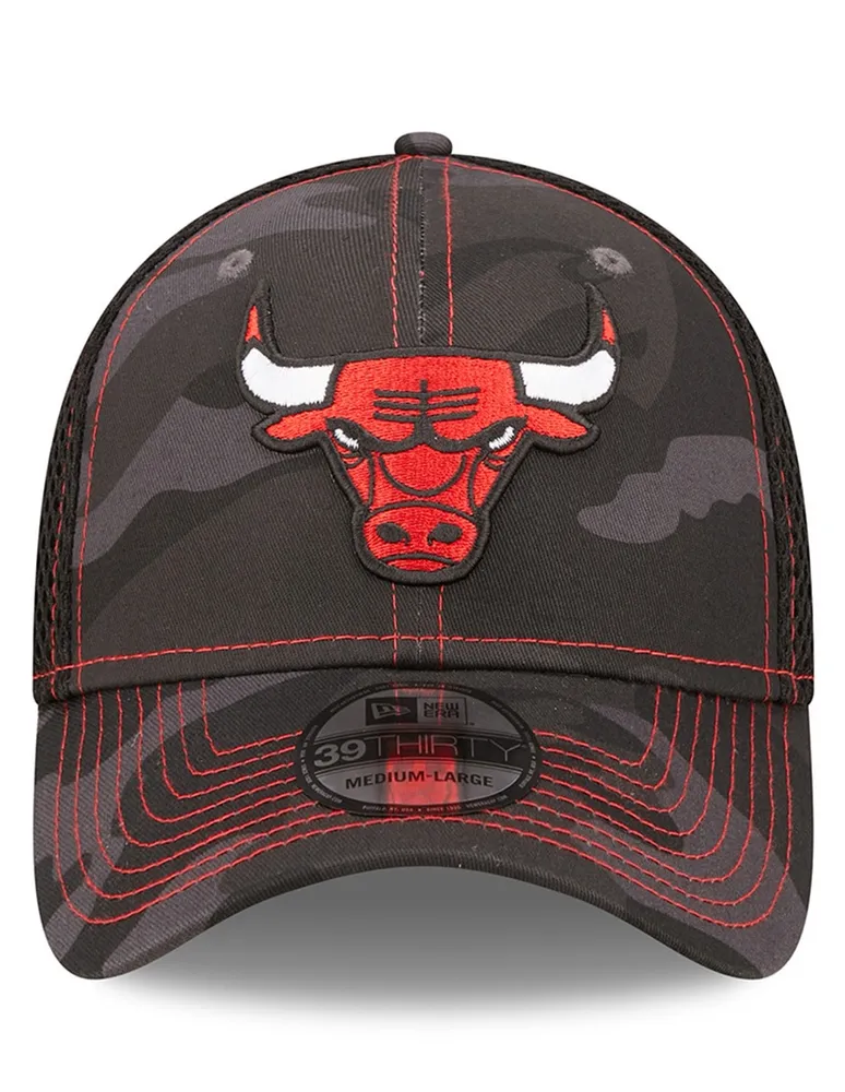 Gorra visera curva cerrada New Era M 3930 Camo D3 NBA Bulls unisex adulto