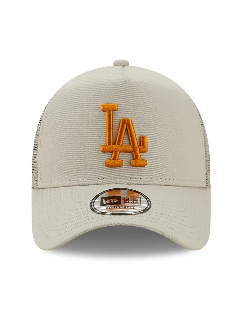 Gorra New Era Los Angeles Dodgers League Essential beige y blanca