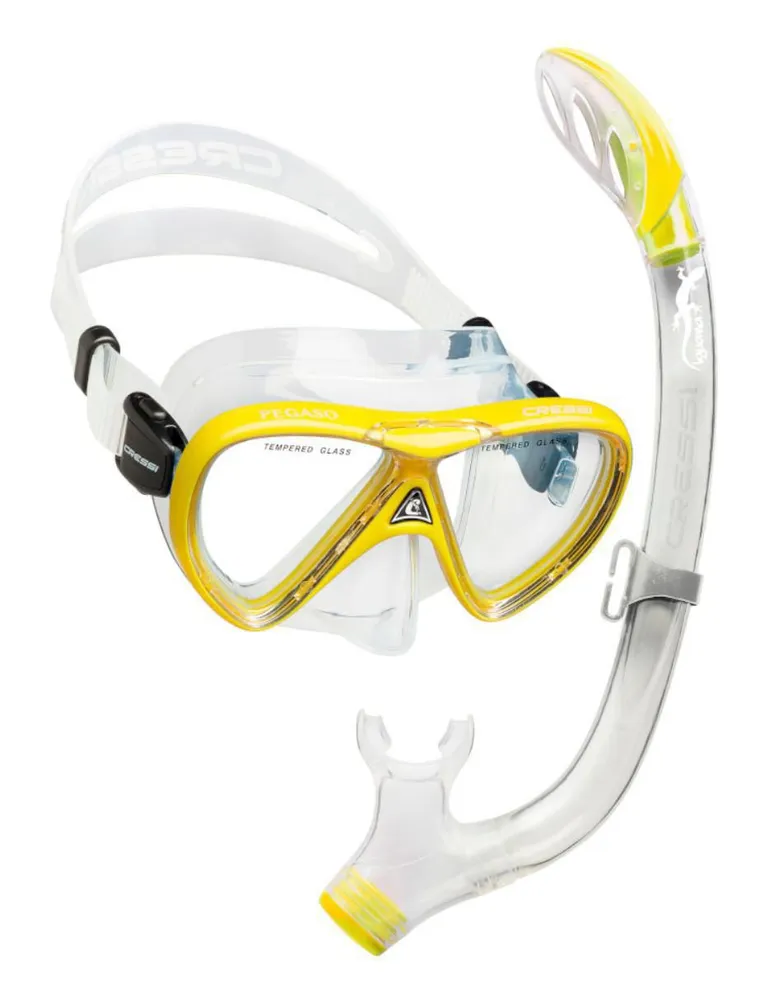 Tubo y gafas de snorkel para buceo Cressi