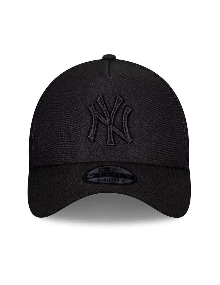 Gorra visera curva snapback New Era Basic black on black collection New York Yankees para unisex