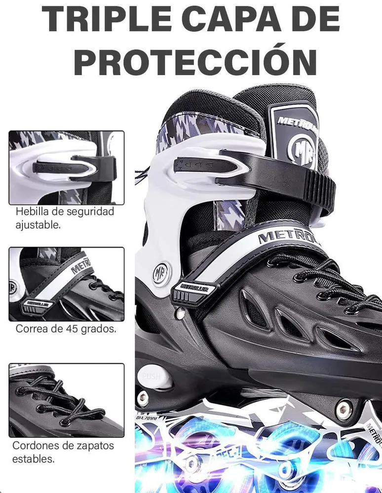 Par de Patines en Linea Talla Grande Altera Ajustables