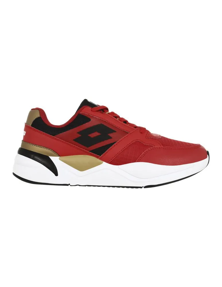 Tenis Lotto Lv-04 Color Rojo Para Hombre