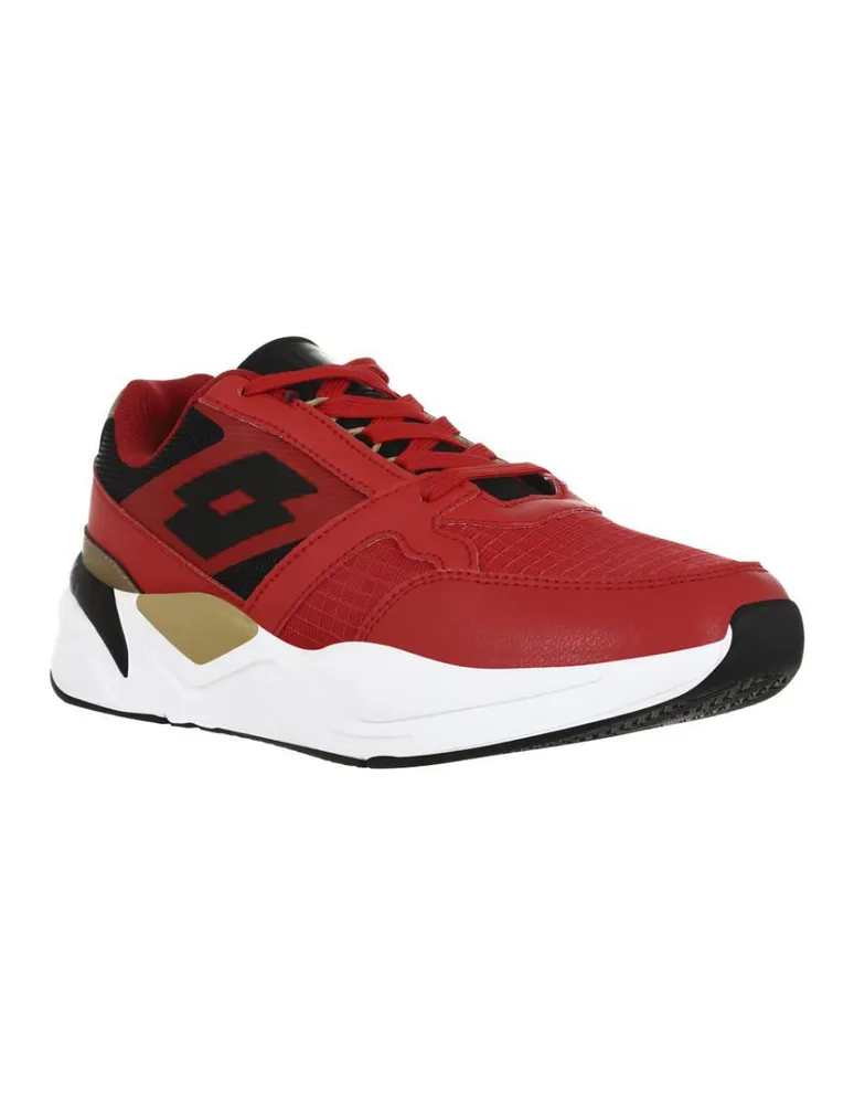 Tenis Lotto Lv-04 Color Rojo Para Hombre