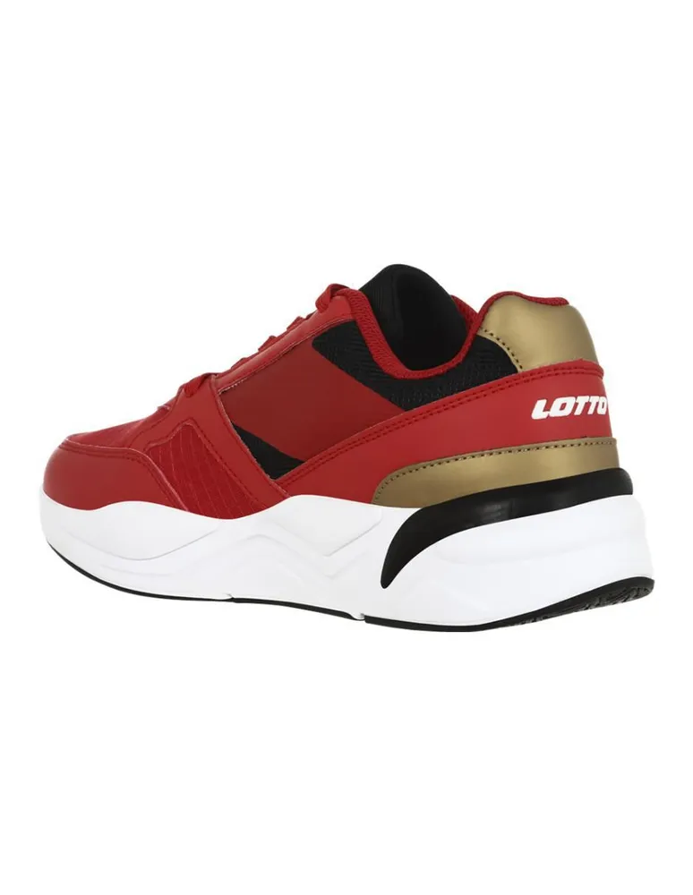 Tenis Lotto Lv-04 Color Rojo Para Hombre