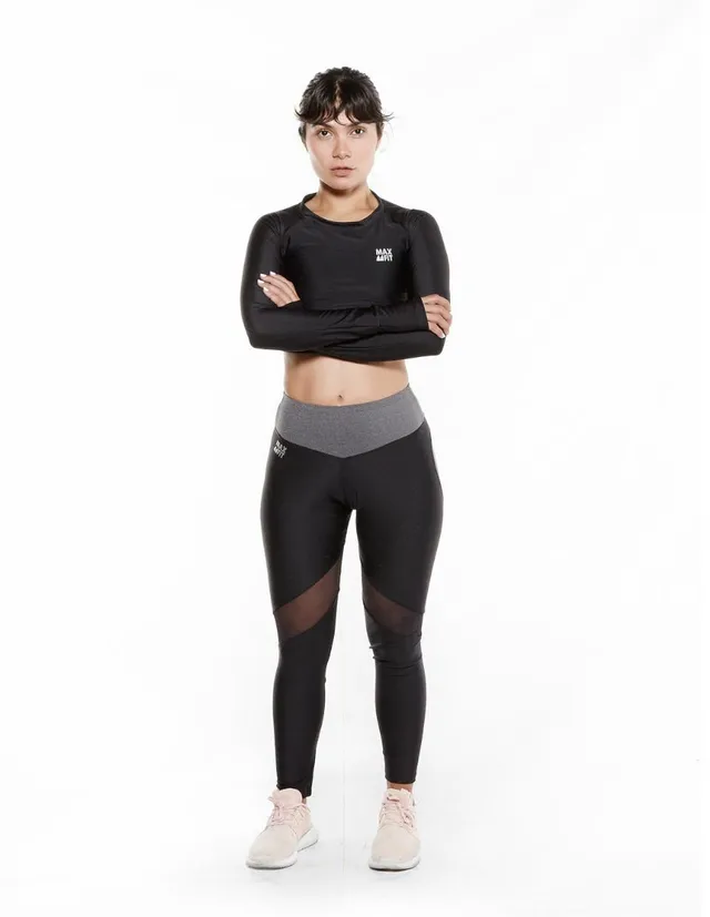 Leggins deportivos franja gris Max Fit