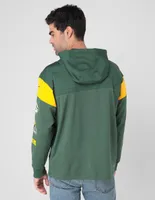 Sudadera Nike con capucha y bolsa estampado logo Green Bay Packers para hombre