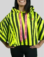 Sudadera Atletica con capucha estampado a rayas para mujer