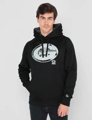 Sudadera New Era Packers con capucha estampado logo para hombre