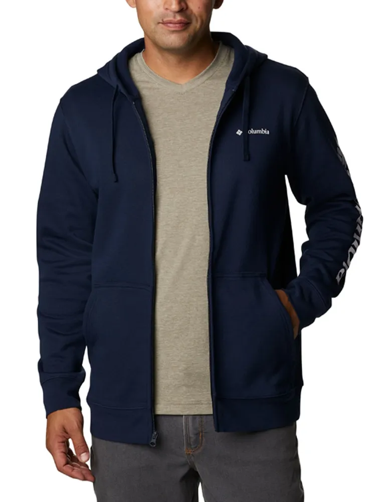 Sudadera Columbia con capucha y bolsa estampado logo para hombre