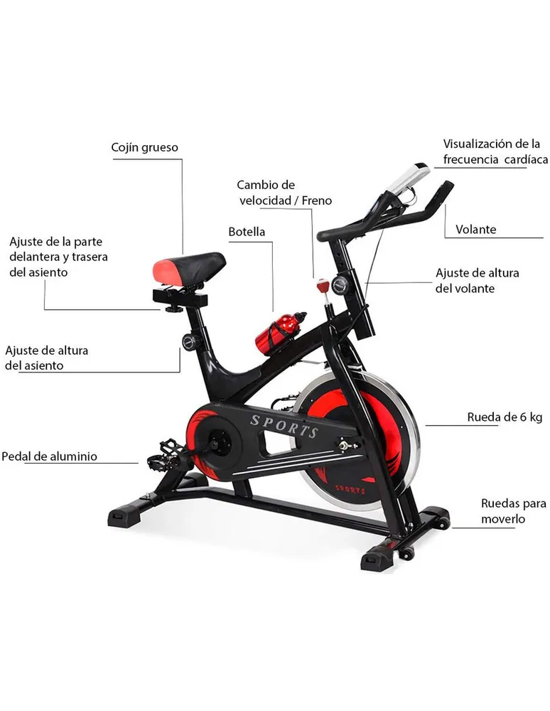 Bicicleta Fija Para Entrenamiento Chic Fantasy Hb-6 Color Negro