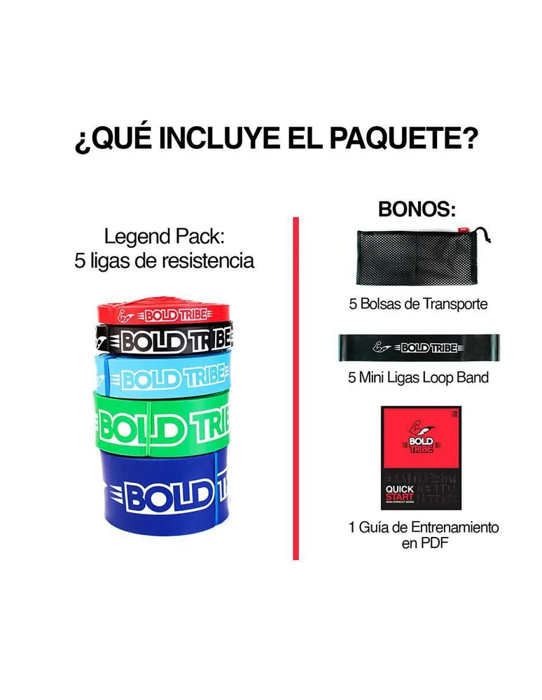 Set de 5 Ligas de Resistencia Bold Tribe