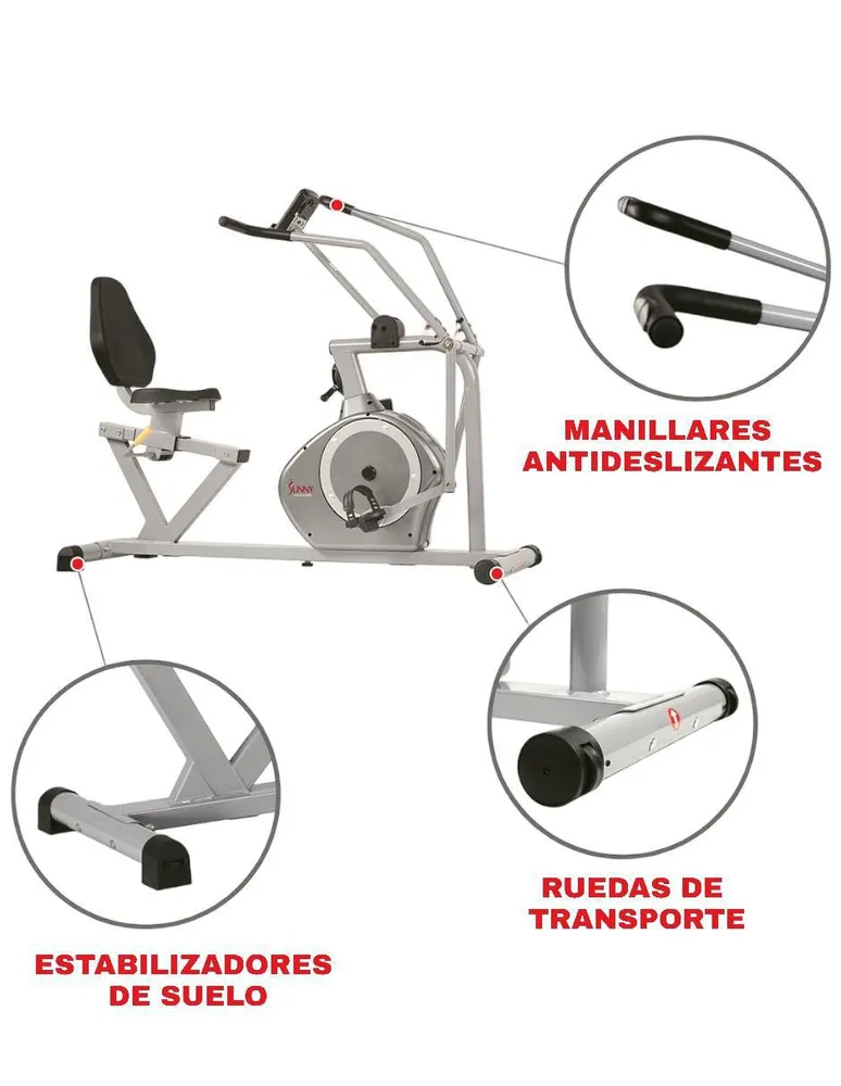 Bicicleta recumbente para fitness Sunny Health & Fitness SF-RB4708