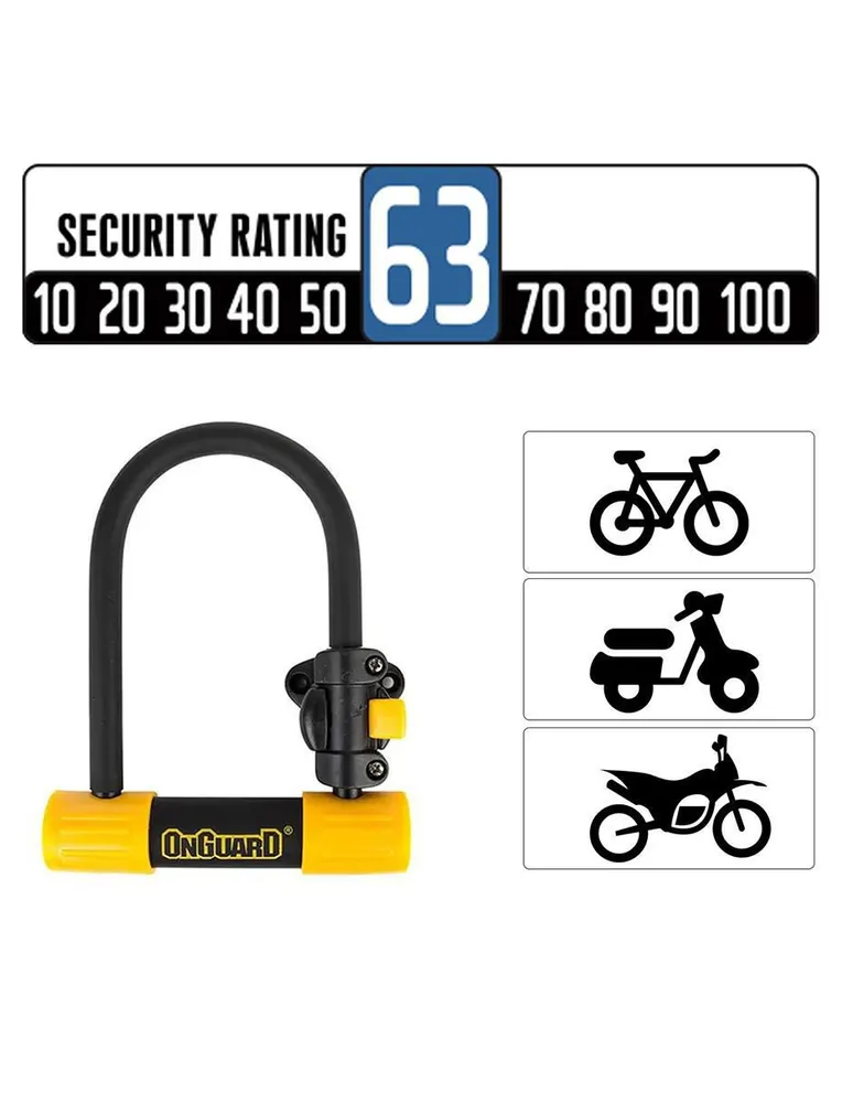 Candado en U de llave para bici o moto 8013 Onguard Bulldog Mini