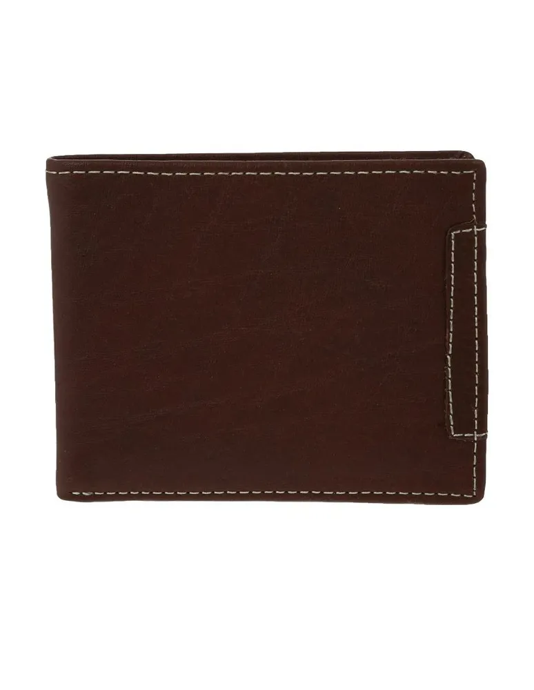 Cartera Hickok piel café