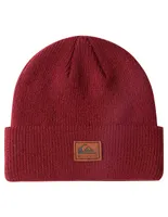 Gorro Quiksilver con parche de cuero para hombre