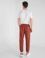 Pants regular con jareta para hombre